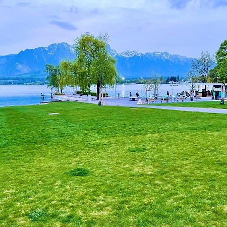 Schoene Ferienwohnung Mit Seeblick Thun Eksteriør billede