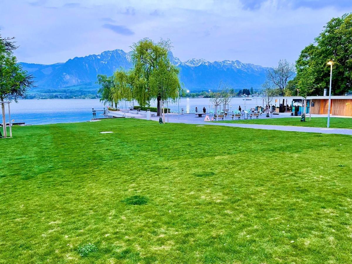 Schoene Ferienwohnung Mit Seeblick Thun Eksteriør billede